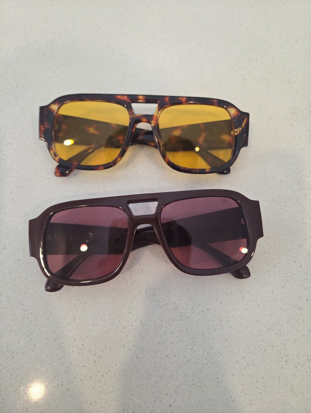 Tortoiseshell and Burgundy Sunglasses Set
